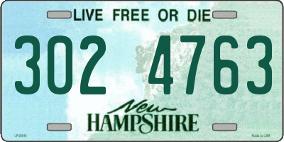NH license plate 3024763