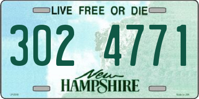 NH license plate 3024771
