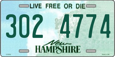 NH license plate 3024774