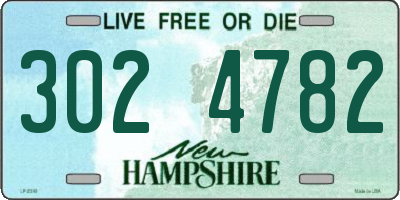 NH license plate 3024782
