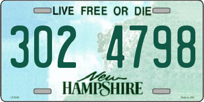 NH license plate 3024798