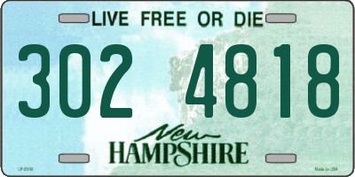 NH license plate 3024818