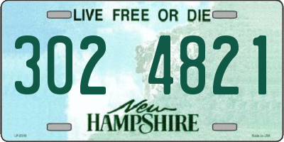 NH license plate 3024821