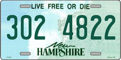 NH license plate 3024822