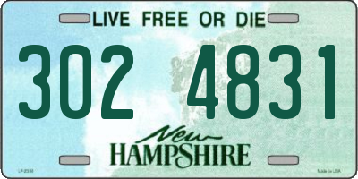 NH license plate 3024831