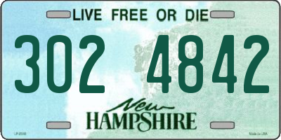 NH license plate 3024842