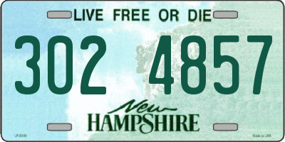 NH license plate 3024857