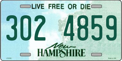 NH license plate 3024859