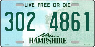 NH license plate 3024861