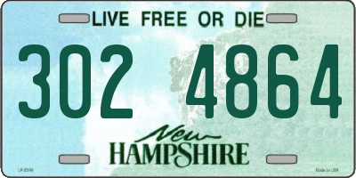 NH license plate 3024864