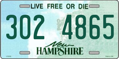 NH license plate 3024865