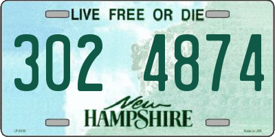 NH license plate 3024874