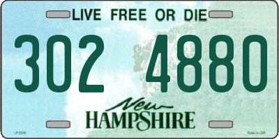 NH license plate 3024880