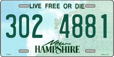 NH license plate 3024881