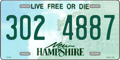 NH license plate 3024887