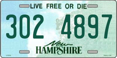 NH license plate 3024897