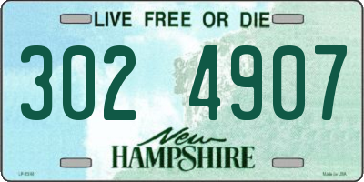 NH license plate 3024907