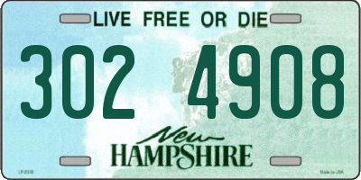NH license plate 3024908