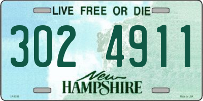 NH license plate 3024911
