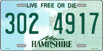 NH license plate 3024917
