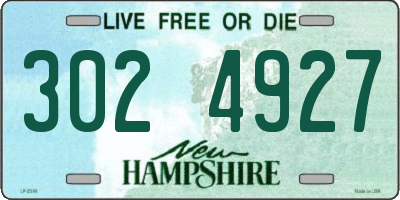 NH license plate 3024927