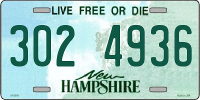 NH license plate 3024936