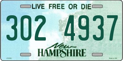 NH license plate 3024937