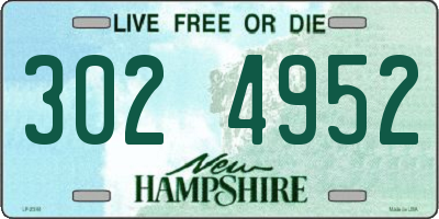 NH license plate 3024952