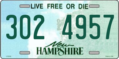 NH license plate 3024957