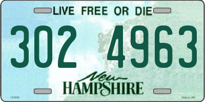 NH license plate 3024963