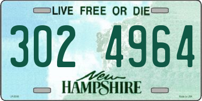 NH license plate 3024964