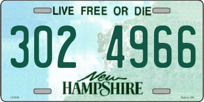 NH license plate 3024966