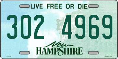 NH license plate 3024969