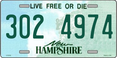 NH license plate 3024974