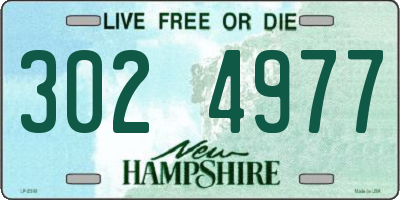 NH license plate 3024977