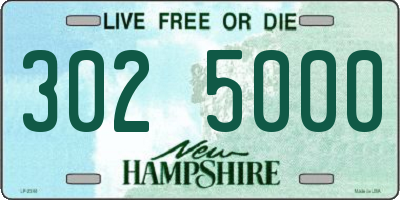 NH license plate 3025000