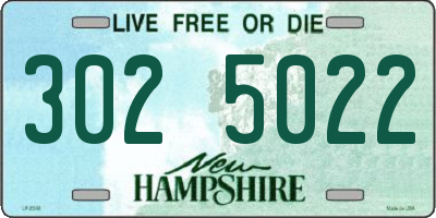 NH license plate 3025022
