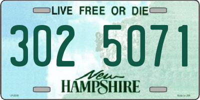 NH license plate 3025071