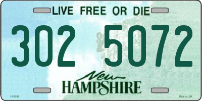 NH license plate 3025072