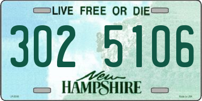 NH license plate 3025106