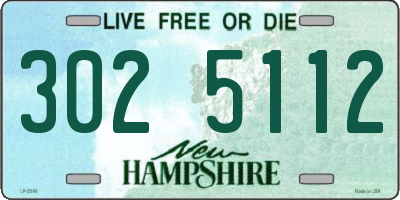 NH license plate 3025112
