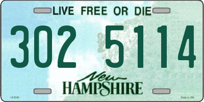 NH license plate 3025114