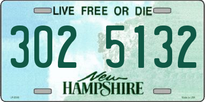 NH license plate 3025132