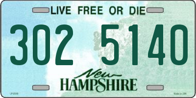 NH license plate 3025140