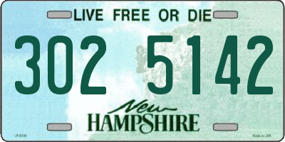 NH license plate 3025142