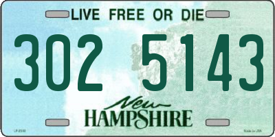 NH license plate 3025143