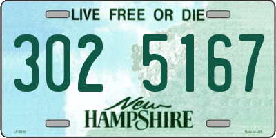 NH license plate 3025167