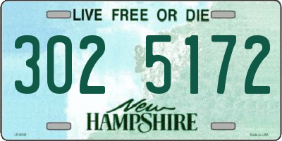 NH license plate 3025172