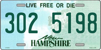 NH license plate 3025198