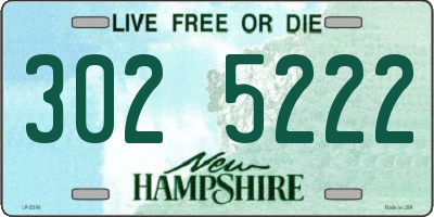 NH license plate 3025222